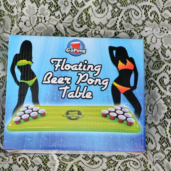 Go Pong Beer Pong Pool Pong Floating Table 6ft Long - Picture 4 of 4